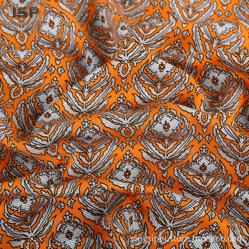 Printed Cloth Viscose Rayon Fabric For Women Dresses